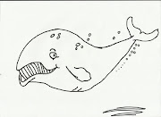 Desenho Para Colorir de Baleia. Esta é a baleia.Ela é um animal muito grande . (desenho para colorir de baleia)