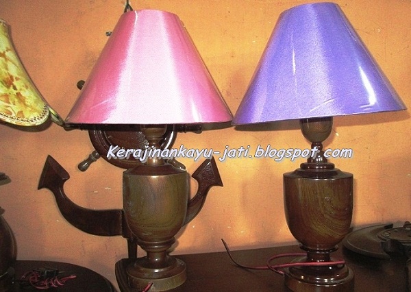 Jual Lampu Meja Kayu Jati Kerajinan Kayu Jati