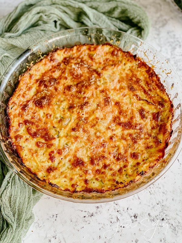 Crustless Zucchini Quiche with Smoked Gouda Cheese