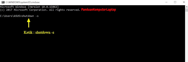 cara mematikan komputer dengan cmd
