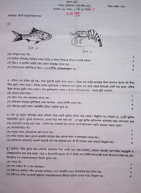 HSC Agricultural Studies 1st Paper Syllabus 