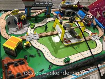 Give your child a place to play with Legos, trains, and toy cars with the KidKraft My Own City Vehicle and Activity Table
