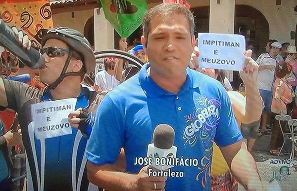 Cearenses invadem link ao vivo da Globo com a mensagem "impitimam é meuzovo"