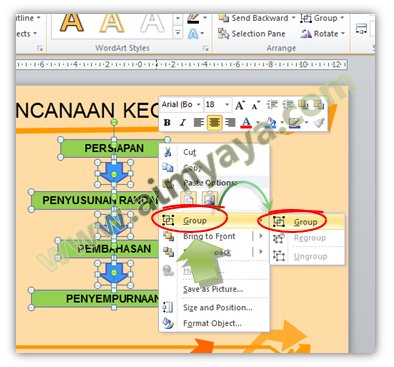 Mengatur diagram di Microsoft Powerpoint  Cara Merapikan Diagram di Powerpoint 2010