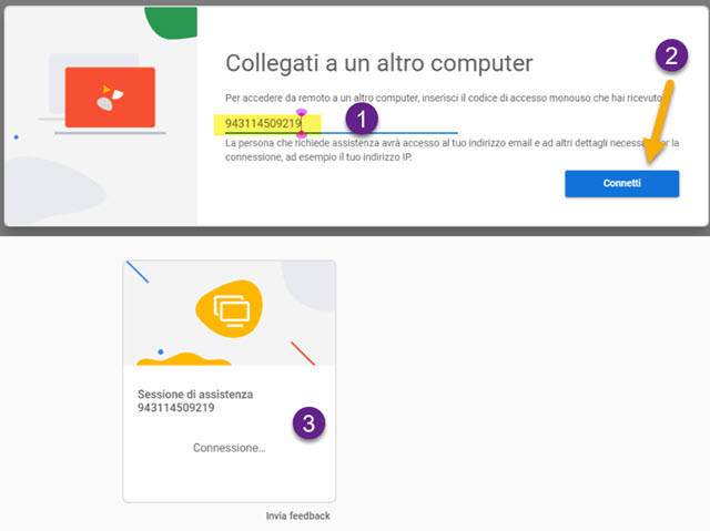 collegarsi ad altro computer