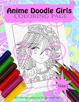 anime doodle girl artist girl