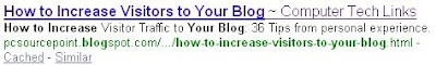 Image of basic SEO tips and increasing blog visitors at Computer Tech Links:http://pcsourcepoint.blogspot.com/