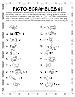  The Puzzle Den - Free Picto-Scrambles #1