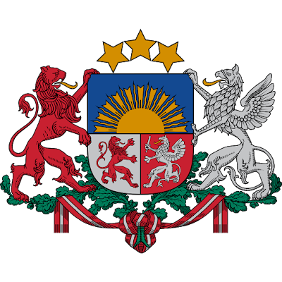 Coat of arms - Flags - Emblem - Logo Gambar Lambang, Simbol, Bendera Negara Latvia