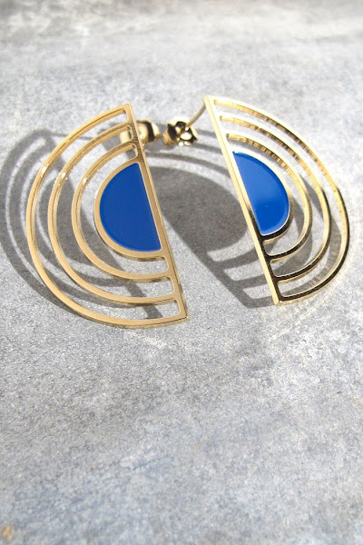 Boucles Sunset Anne Thomas bijoux bleu