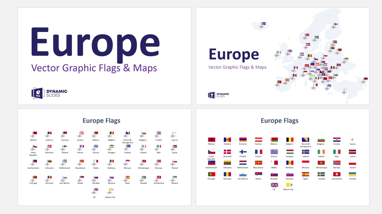 European Vector Flags for PowerPoint