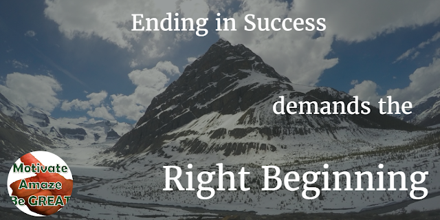 This article explains how ending in a successful outcome demands from you to get the right beginning. We give you guidelines to succeed an useful examples.