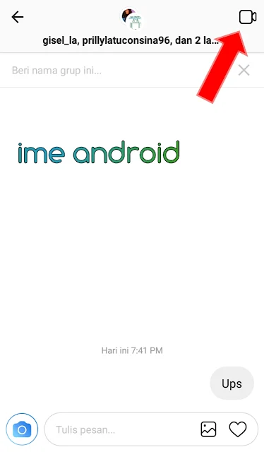 Cara video call lewat ig