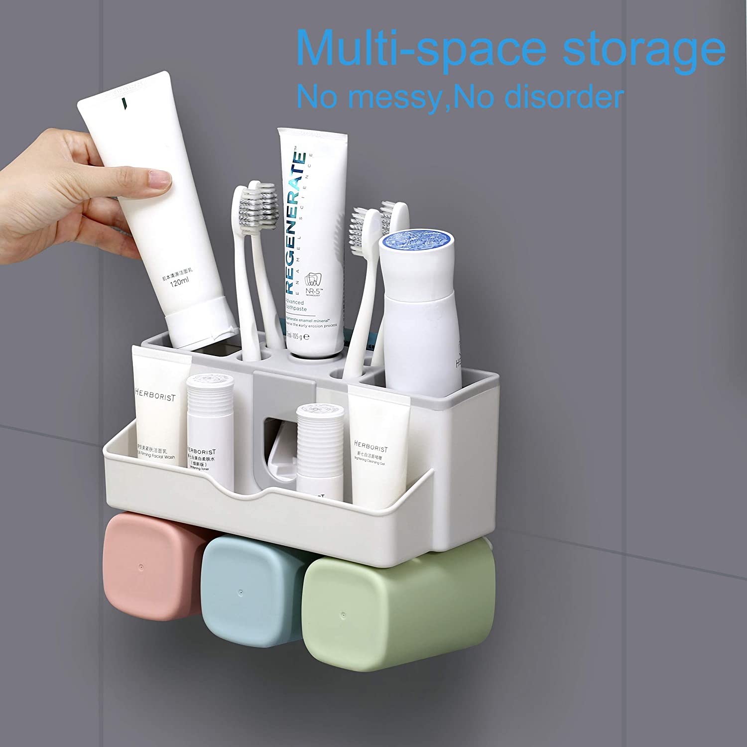 Wall Mounted Toothbrush Holder