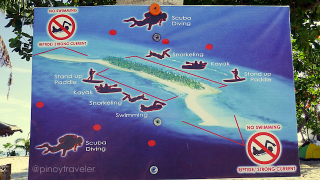 activity and safety map of Kalanggaman Island