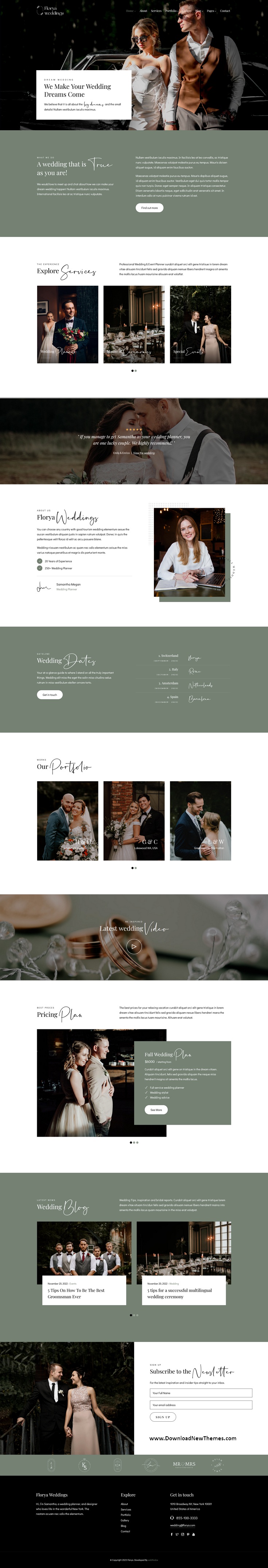 Florya - Wedding and Event Planner Elementor WordPress Theme Review