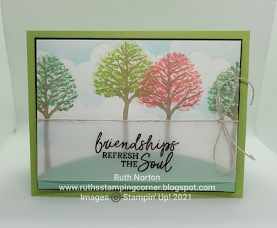 stampin up, beauty of friendship, beauty of the earth, beautiful trees dies