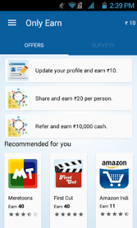 Free Only Earn: Install and get 10 rs instantly + Refer & Earn up to 10,000rs