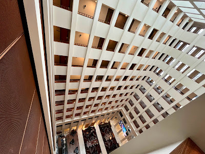 View of the atrium from upper floors