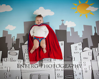 Superman baby with cape and superman underwear costume