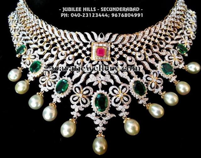 Grand Diamond Choker by Srimahalaxmi Jewels