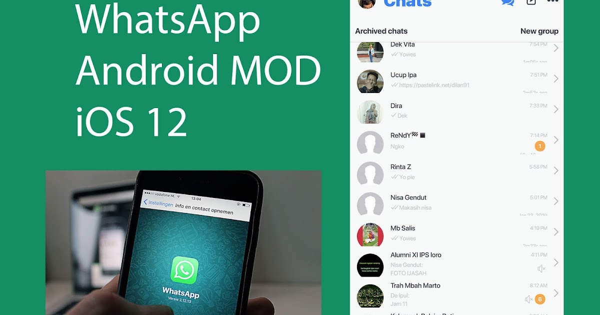 Download WhatsApp Android Mod iOS 12 Terbaru - Gimenz Network