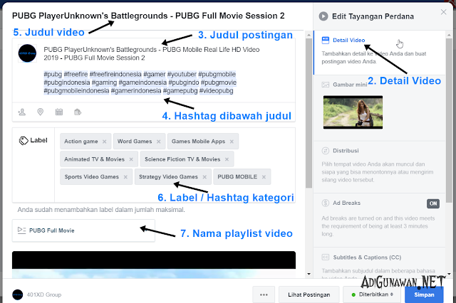 Cara meningkatkan video fanspage fb