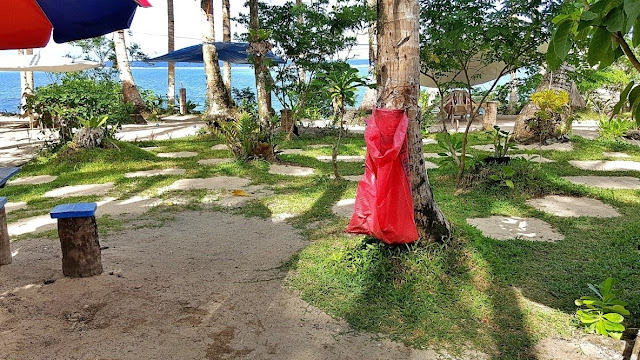 umbrella tents at Bacayaw Resorts Cove in Llorente which is about 300 meters from the highway (9HFW+9QV Llorente, Eastern Samar)