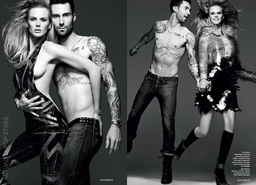 Adam Levine desnudito para Vogue