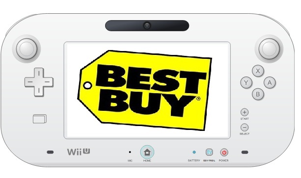 Best Buy logo on Wii U GamePad touchscreen