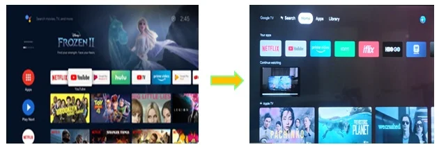 Skyworth 4K Google TV New UI Layout