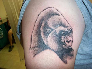 shaded gorilla tattoo