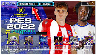 Download eFootball PES 2022 PPSSPP New Season Full Update Transfer & Camera PS4 Commentary Francais