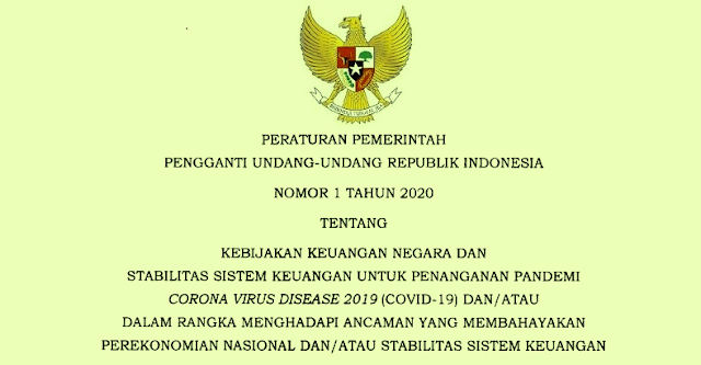 Perpu / Perppu Nomor 1 Tahun 2020