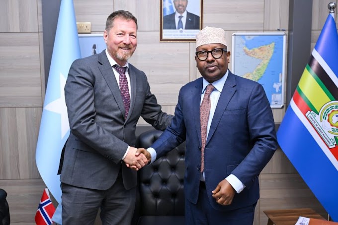 Ahmed Faki ayaa xafiiskiisa ku qaabilay wafdi heer sare ah oo ka socday Norway oo uu hogaaminayay Mr. Einar Rystad, ergayga Norway u qaabilsan Soomaaliya