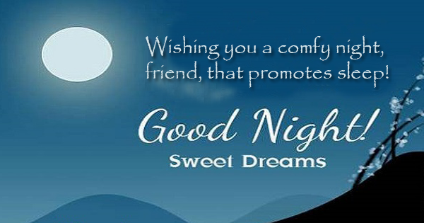 Good night wishes for friends 