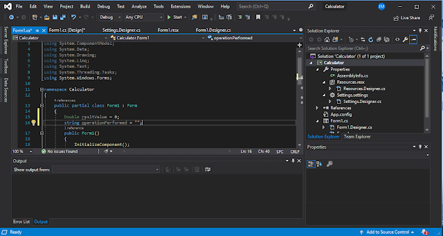 c# project calculator