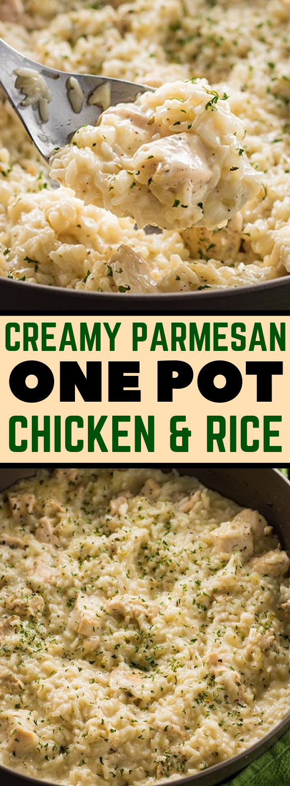 CREAMY PARMESAN ONE POT CHICKEN AND RICE #dinner #easyrecipe