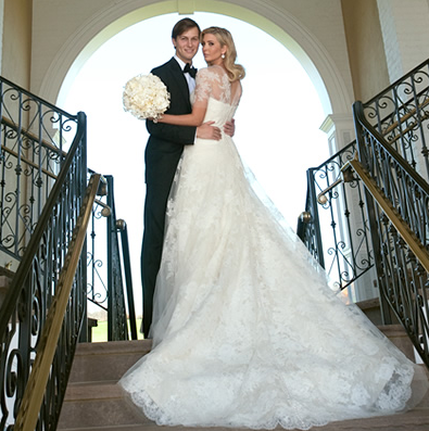 ivanka trump wedding gown. ivanka trump wedding flowers