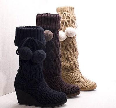 knitted boots