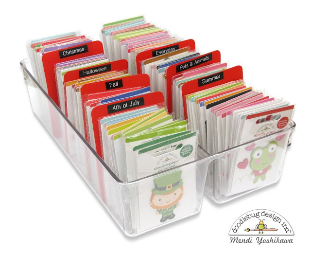 Ways to organize your Doodlebug stickers & other small embellishments by Mendi Yoshikawa