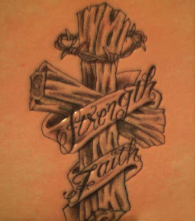 3d cross tattoo