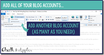 5- Add Blog Accounts