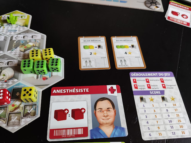 Dice hospital, points