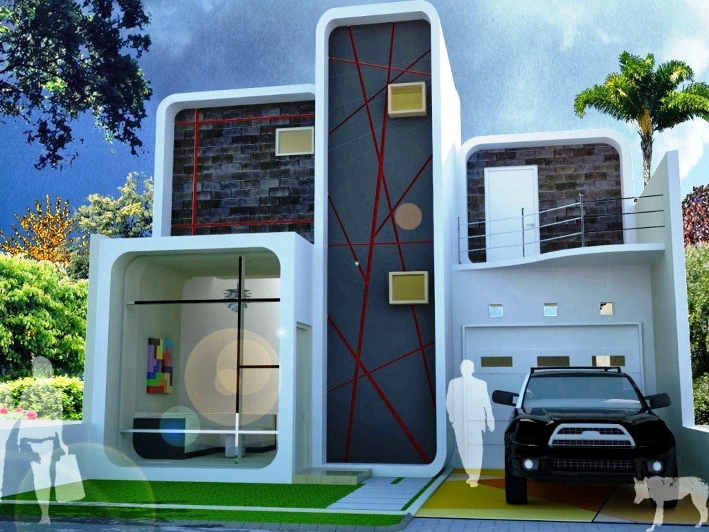75 Model Desain Rumah Minimalis 2 Lantai Sederhana Modern Tampak