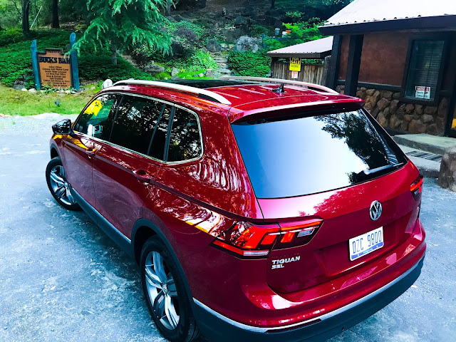 Rear 3/4 view of 2020 Volkswagen Tiguan 2.0T SEL with 4MOTION