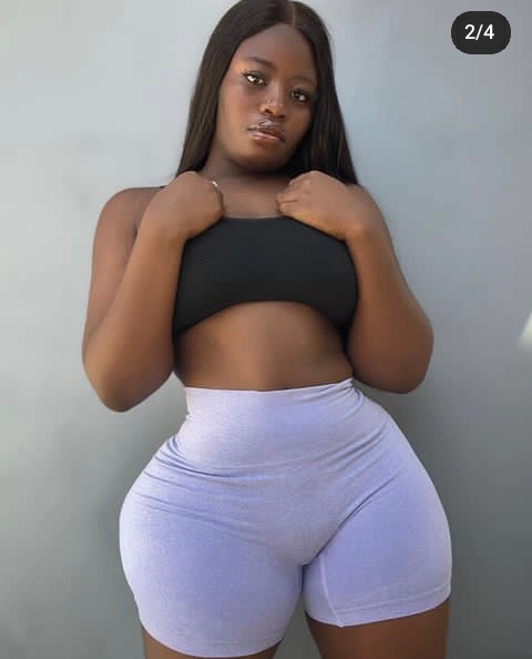 Ghanaian Curvy Model, Narkie, Displayed Curves In A Short Yoga Pant    Having beautiful shape is an added advantage for most model online Interestingly, they are using that figures to attract more followers and that have been working them.  However, Ghanaian curvy model Narkie took to her Instagram to share beautiful photos of herself posing in a white short skintight yoga pant  Many of Narkie fans who happens to saw this image below on their IG feeds  comments on Narkie's frame in the tight pants   Take a look at the photos below