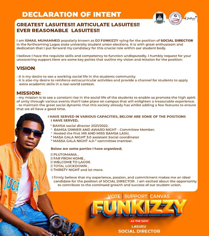 [News] DJ FUNKIZZY DECLARATION OF INTENT. 