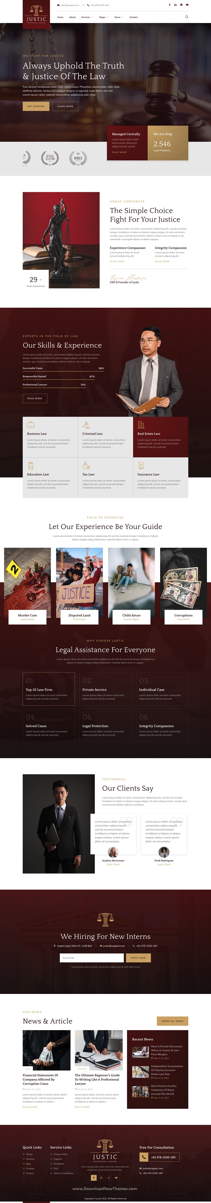 Justic – Law Firm & Legal Services Elementor Template Kit Review