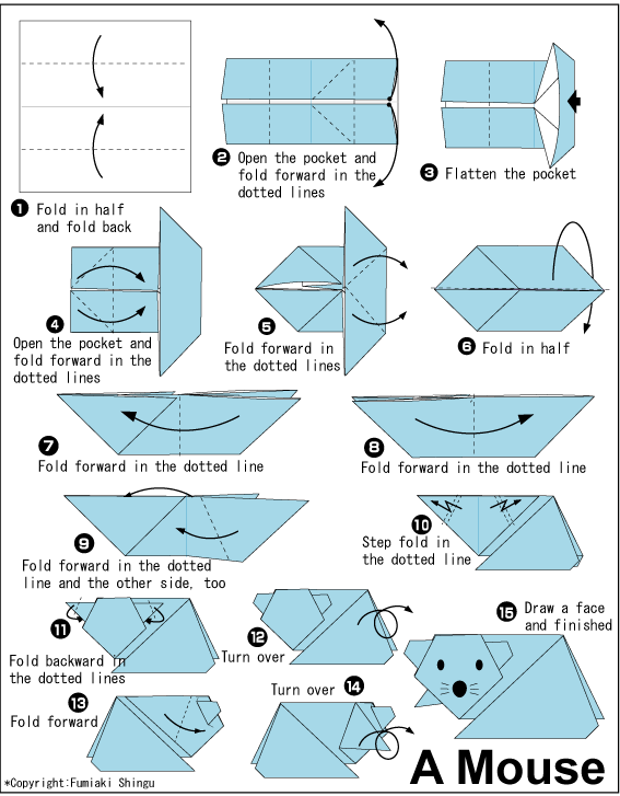Download Mouse - Easy Origami instructions For Kids